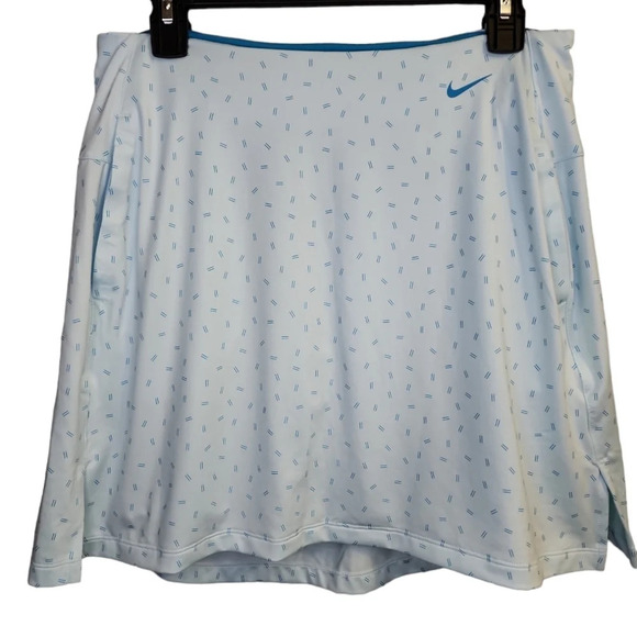 NWT Nike Golf Skirt Skort Size Medium Women's Dri-Fit UV Victory Printed Blue - Picture 1 of 13